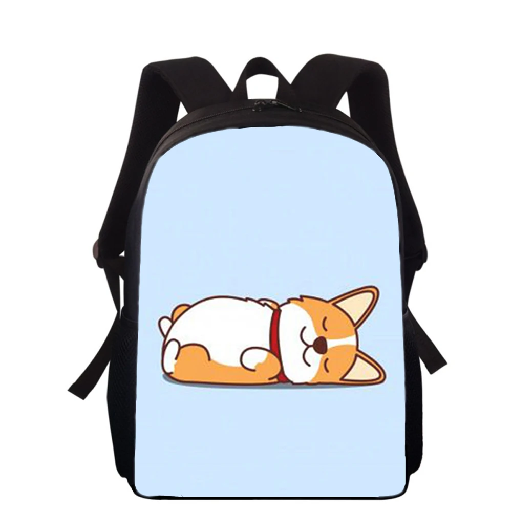 Ransel anak anjing kartun Motif 3D 16 ", tas ransel sekolah dasar anak laki-laki perempuan, tas punggung, tas buku sekolah pelajar, gambar kartun anjing