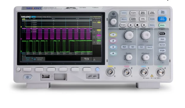 

Осциллограф SDS1104X-U, 4-канальный, 100 МГц, с суперфосфорным дисплеем, для лабораторного обучения и отладки встраиваемых систем