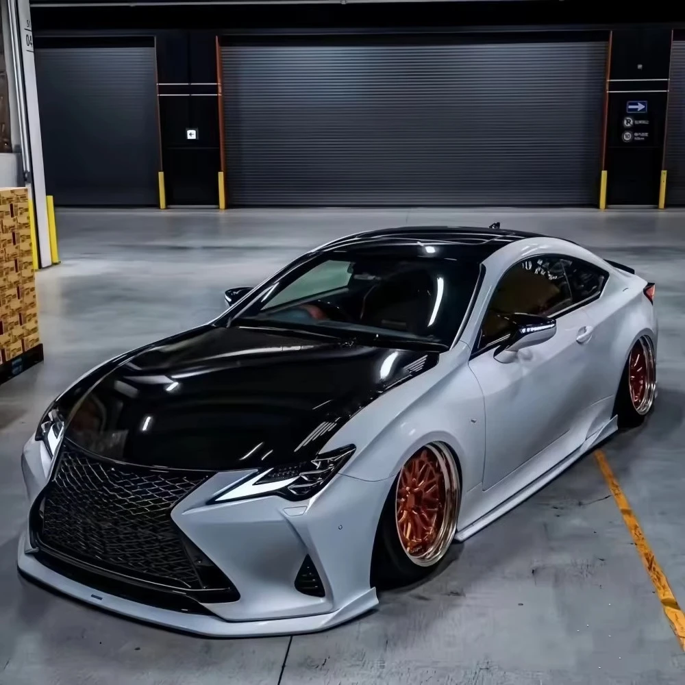 2019 for RC300 RC350 Upgrade ART Style Diffuse Front Diffuser Side Skirts Rearr Trunk Spoiler Body Kit Carbon Fiber Bumper 3