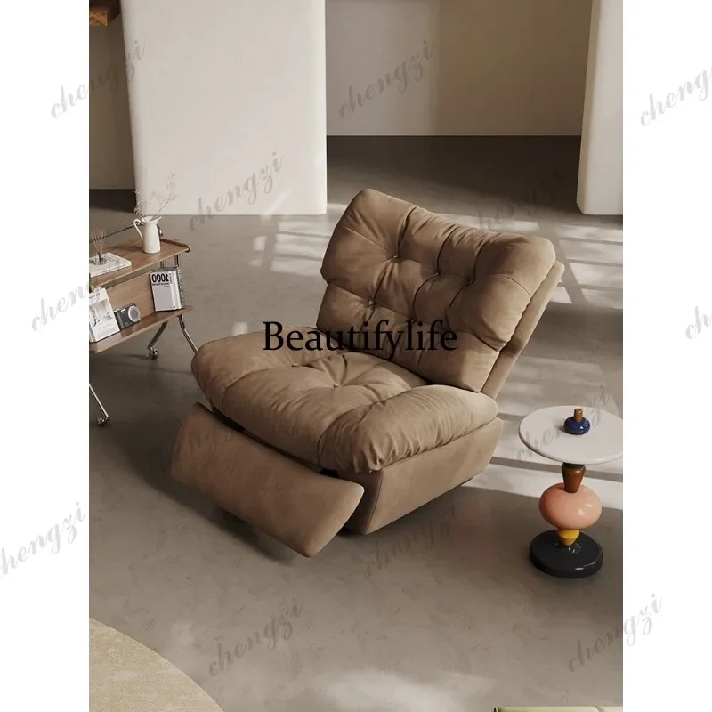 N178 Electric cloud single sofa multifunctional living room rotating recliner designer sofa chair