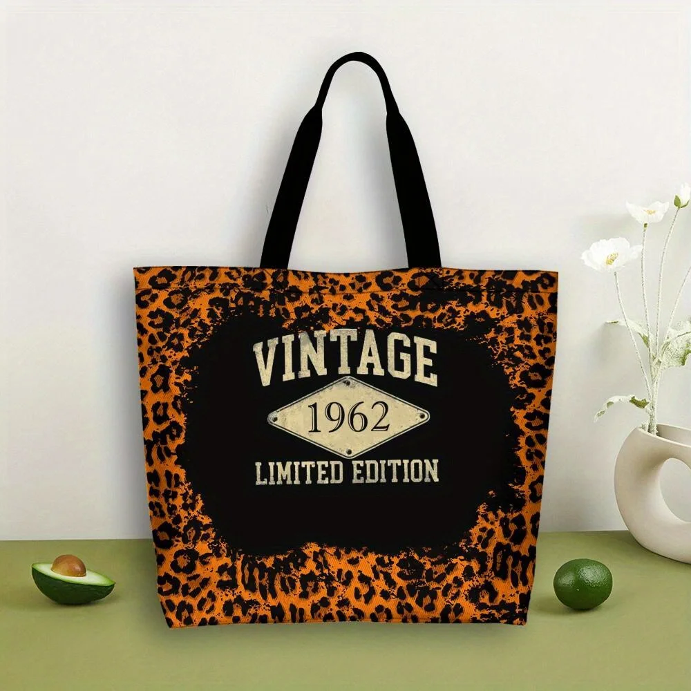 

Women's Vintage Limited Edition Tote Bag - Retro Style Summer Tee Plus Size Casual Top Graphic Print Birthday Gift Travel