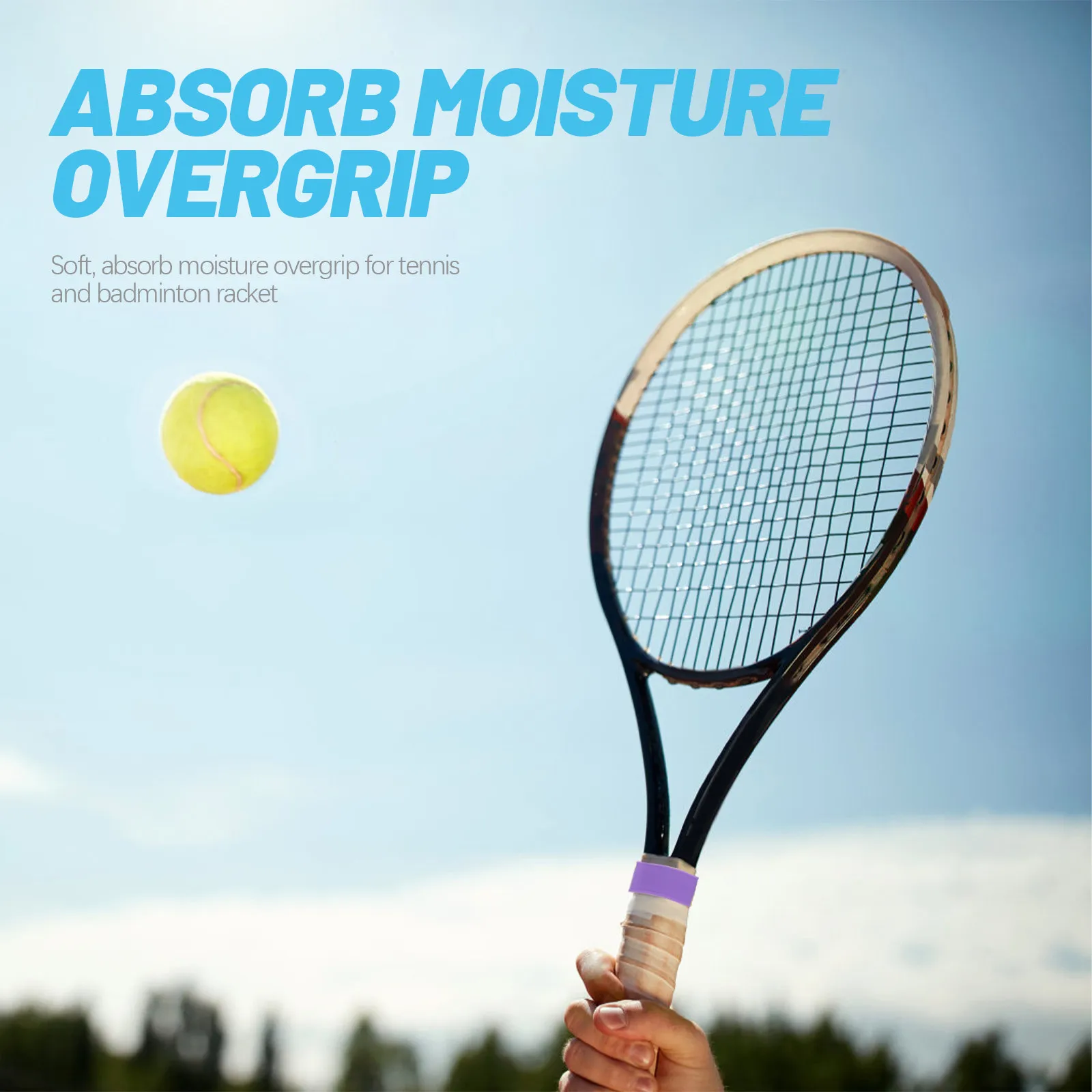 

16Pcs Elastic Thin Silicone Racket Grip Rings Anti-Slip Overgrip Protector for Tennis Badminton Pickleball Racket Handle Sealing