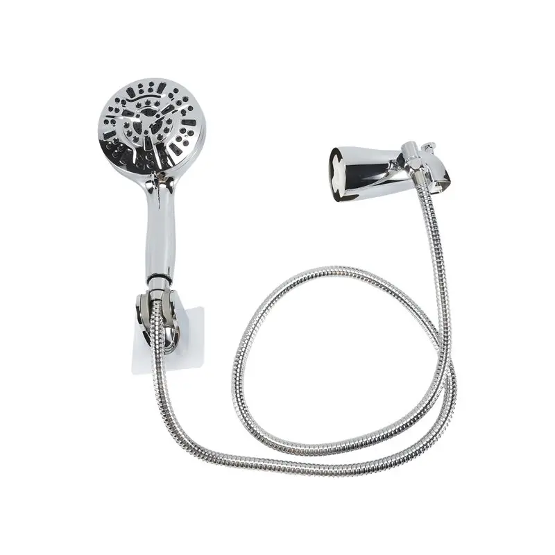 

All Metal Bathtub Faucet With 9 Sprayer Settings, Chrome Finish, With Built-In Diverter And Universal Fit Adapters-AT36