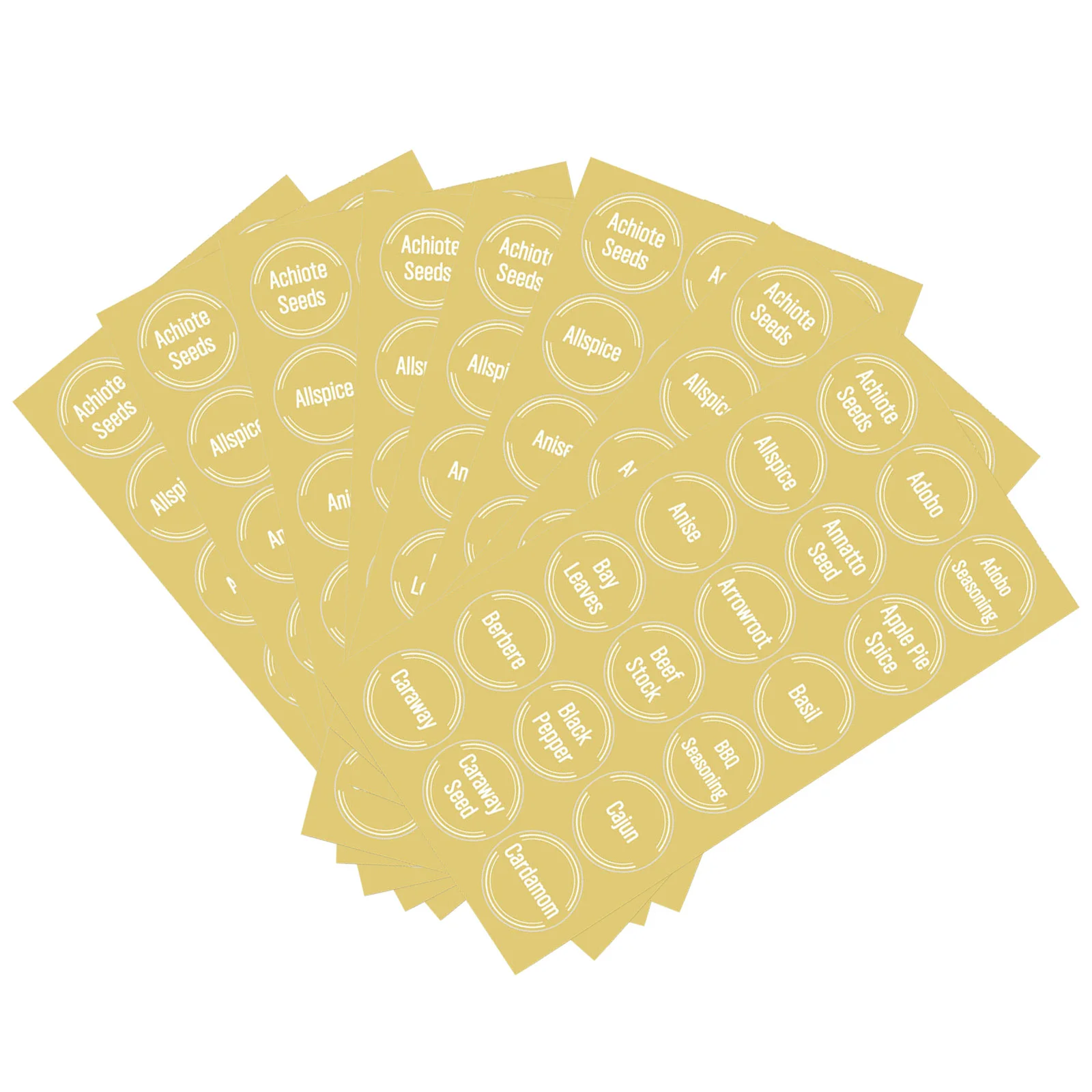 

8 Sheets Spice Label Labels Wipes Jar Preprinted Containers with Stickers Travel