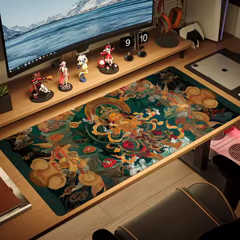 Chinese wealth god Mouse Pad Large MousePad Gaming Rubber Lock Desk mouse Mat Computer keyboard laptop Gamers work carpet office