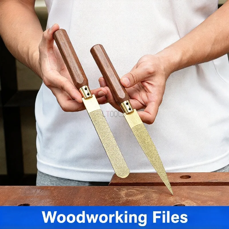 6 Inch Wood Rasp File Coarse Teeth High Hardness Half Round & Taper Files Woodworking Rasps for Hardwood Polishing Shaping
