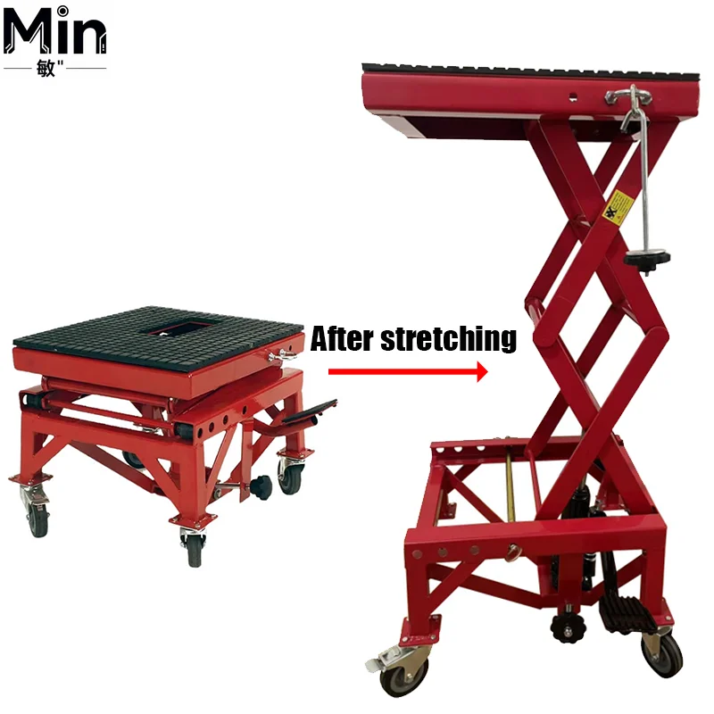 350 LBS Foot-operated Hydraulic Motorcycle Lift  Scissor Jack Lift Stand for ATV Dirt Bike Bike Repair