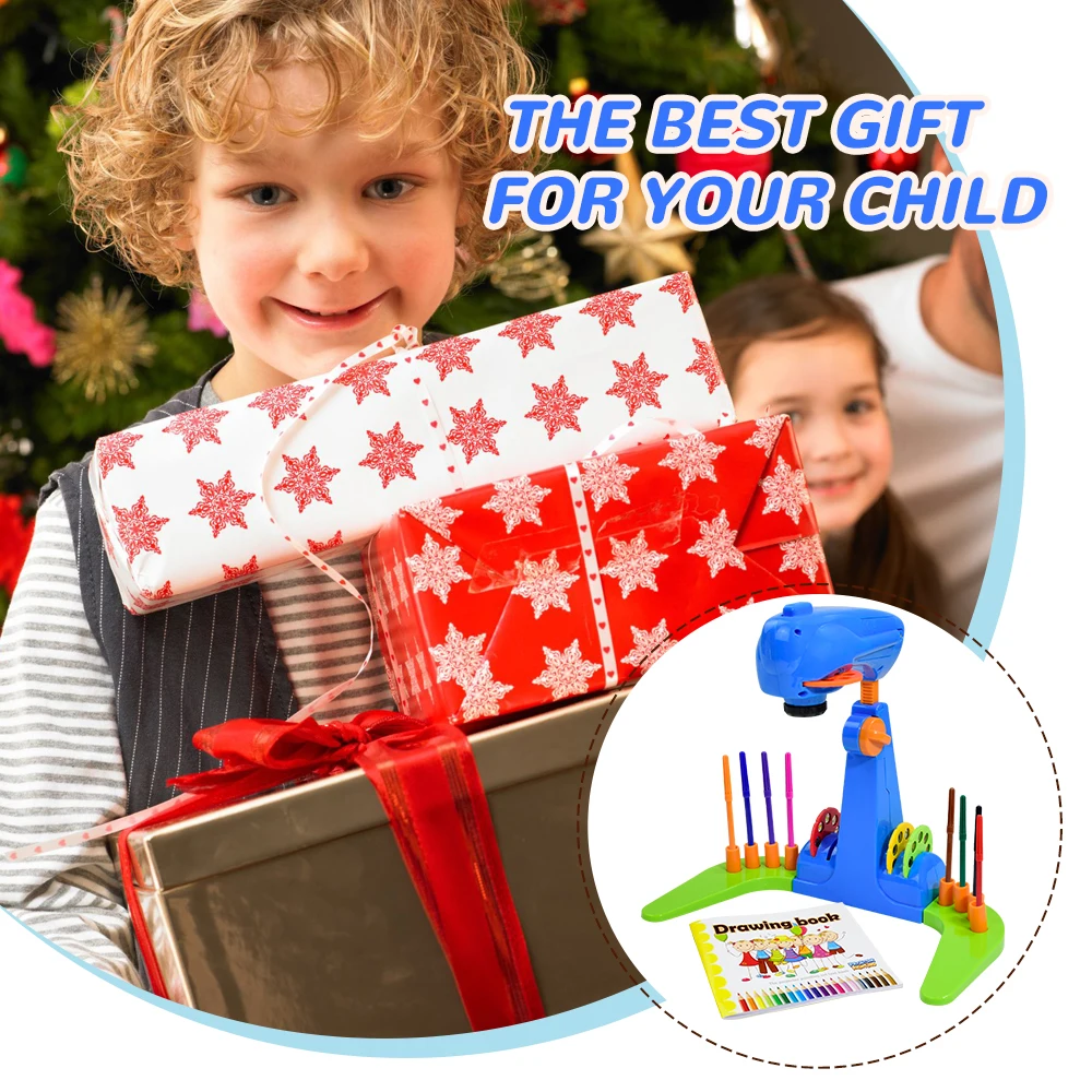 مجموعة رسم الصور للأولاد والبنات، مجموعة فنية وحرف يدوية، بما في ذلك أقلام الرصاص الملونة والأقلام التلوين وكتب التلوين وجهاز عرض الرسم للأطفال