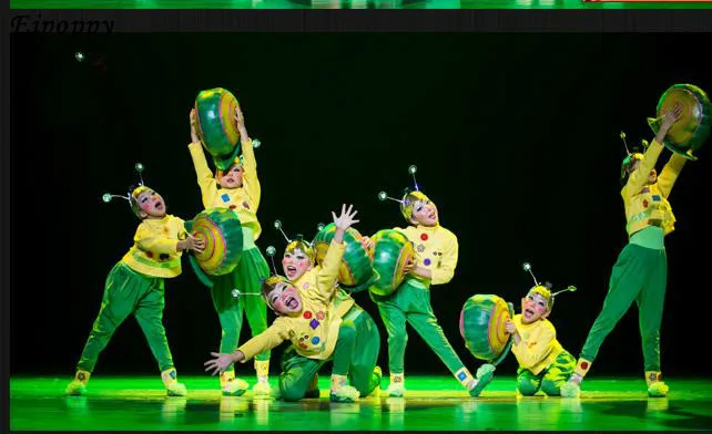 زي الرقص بحلم حلزون على طراز Xiao الثامن للأطفال ، ملابس أداء حيوانات مدرسية للأطفال