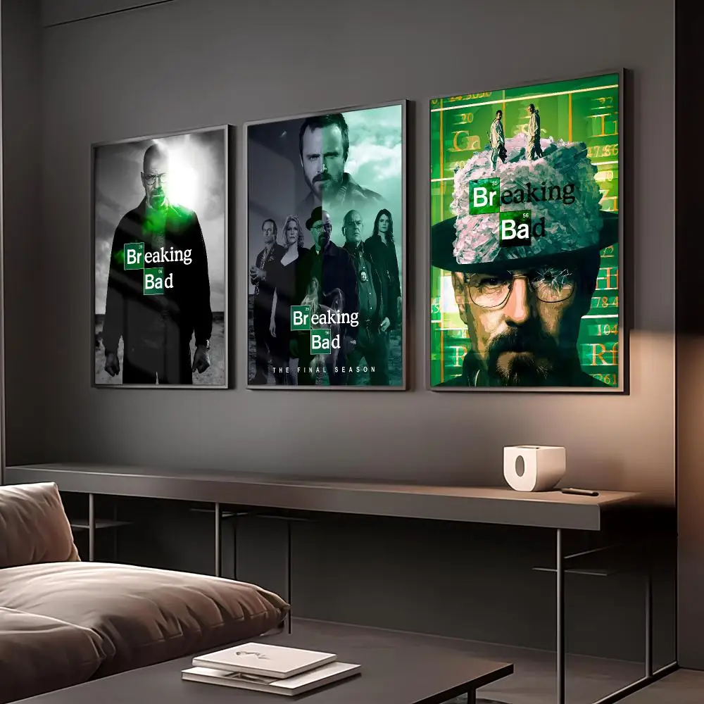 TV B-Breaking Bad Poster Reteo Wall Art Aesthetic Room Decor Print Living Room Bedroom Home Decoration