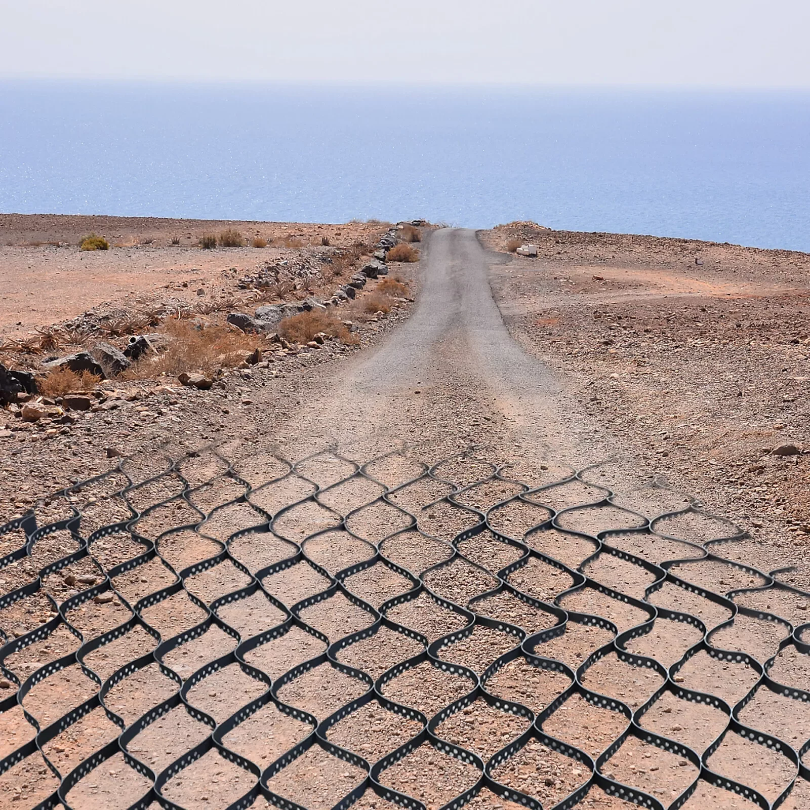 2 بوصة Geogrids سميكة الحصى الأرض شبكة جيو شبكة درب استقرار شبكة Geocell أرضيات نفاذية 9ft x 17ft