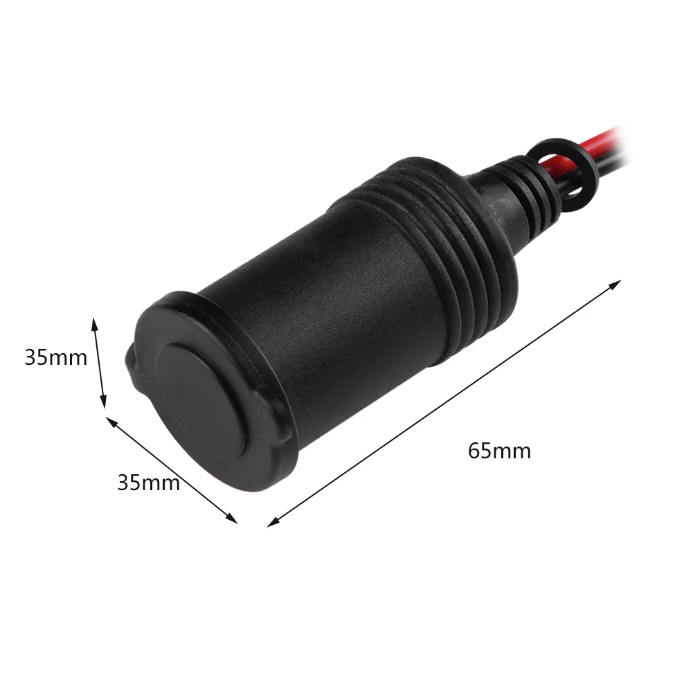 12-24V Car Cigarette Lighter Power Socket Outlet Plug For Motorcycle Truck Waterproof Socket Connector Adapter With Fuse & Cable