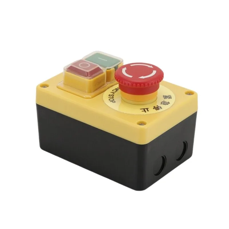 YH02-A Control button 16A Electromagnetic emergency stop button switch NRV table saw tool push belt box KJD17D-2
