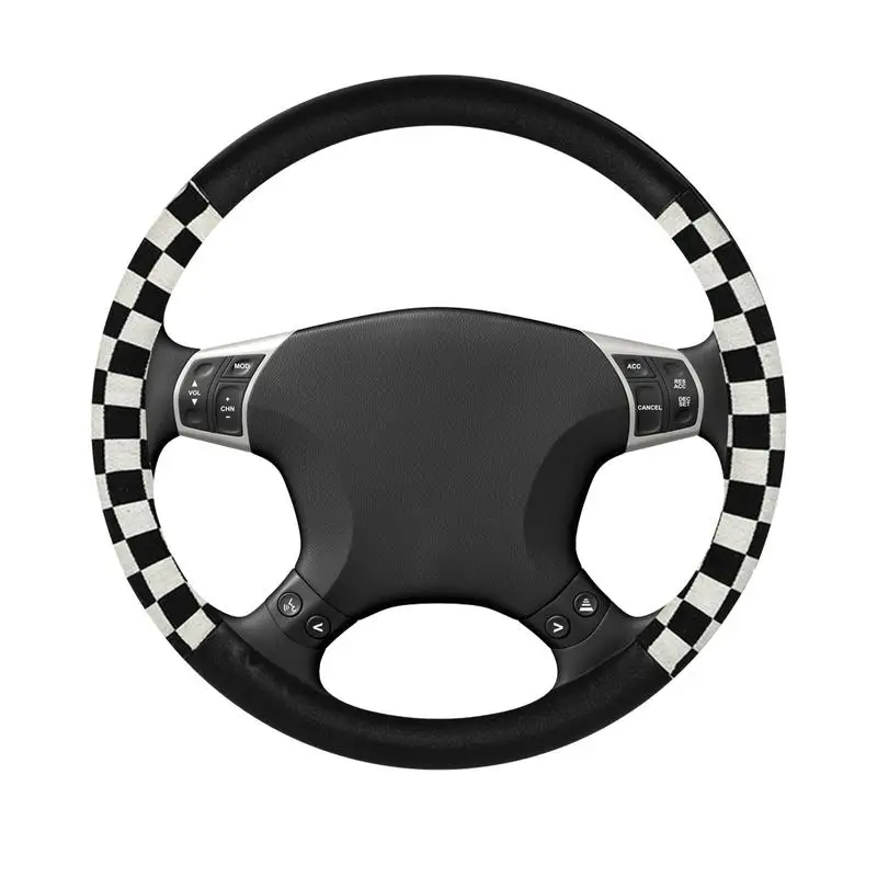 Automobile Steering Wheel Cover Non-Slip Car Steering Wheel Cover Embossed Leather Car-Styling