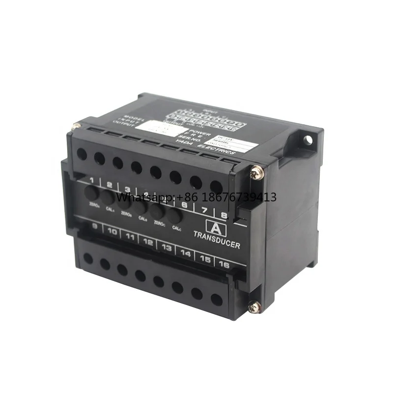 Three Phase AC Current Transmitter Input 0-5A 0-10A Power Supply DC24V 4-20mA 0-5V 10V RS485 Output Current Sensor Transducer