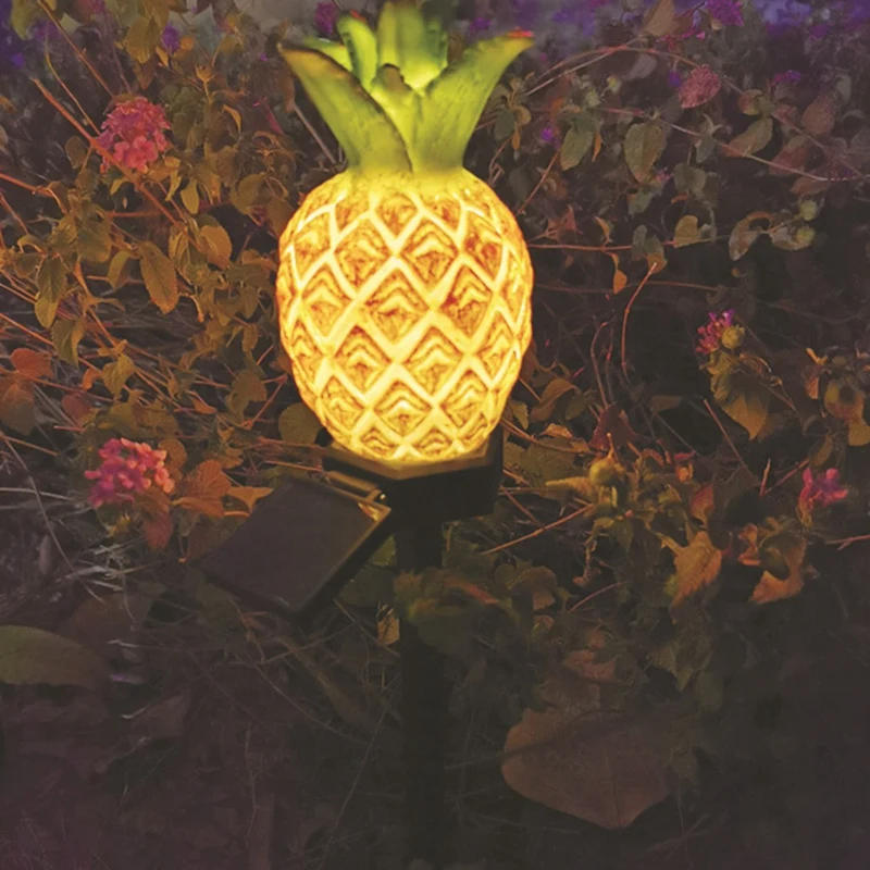 LED Solar Cactus Pineapple Lights Outdoor Garden Decoration Lawn Pathway Lights for Patio Yard Party Christmas Wedding Decor