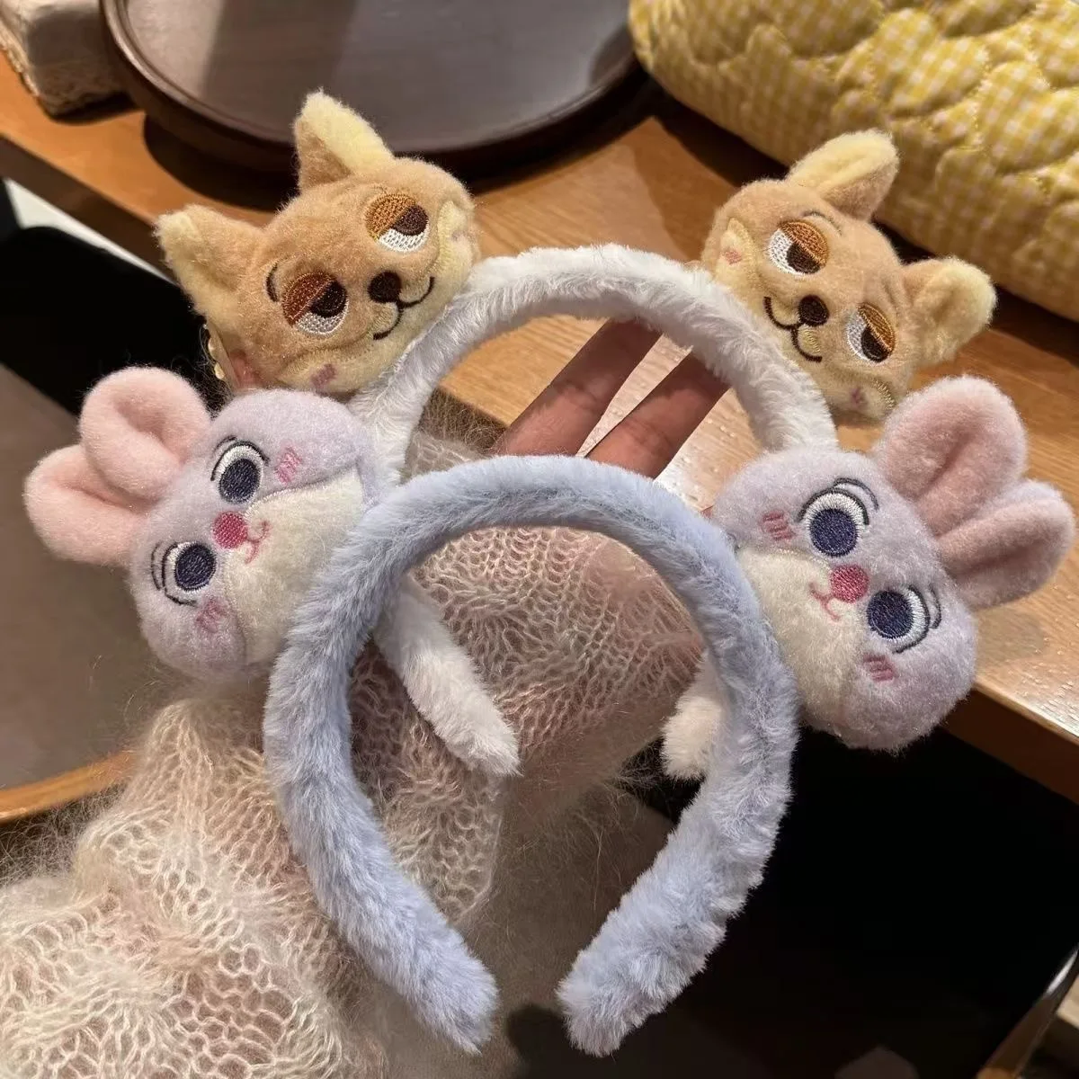 

Kawaii Disney Judy Hopps Headbands Nick Wilde Playful Headwear Cute Face Wash Hairbands Hair Accessories Girl's Gift