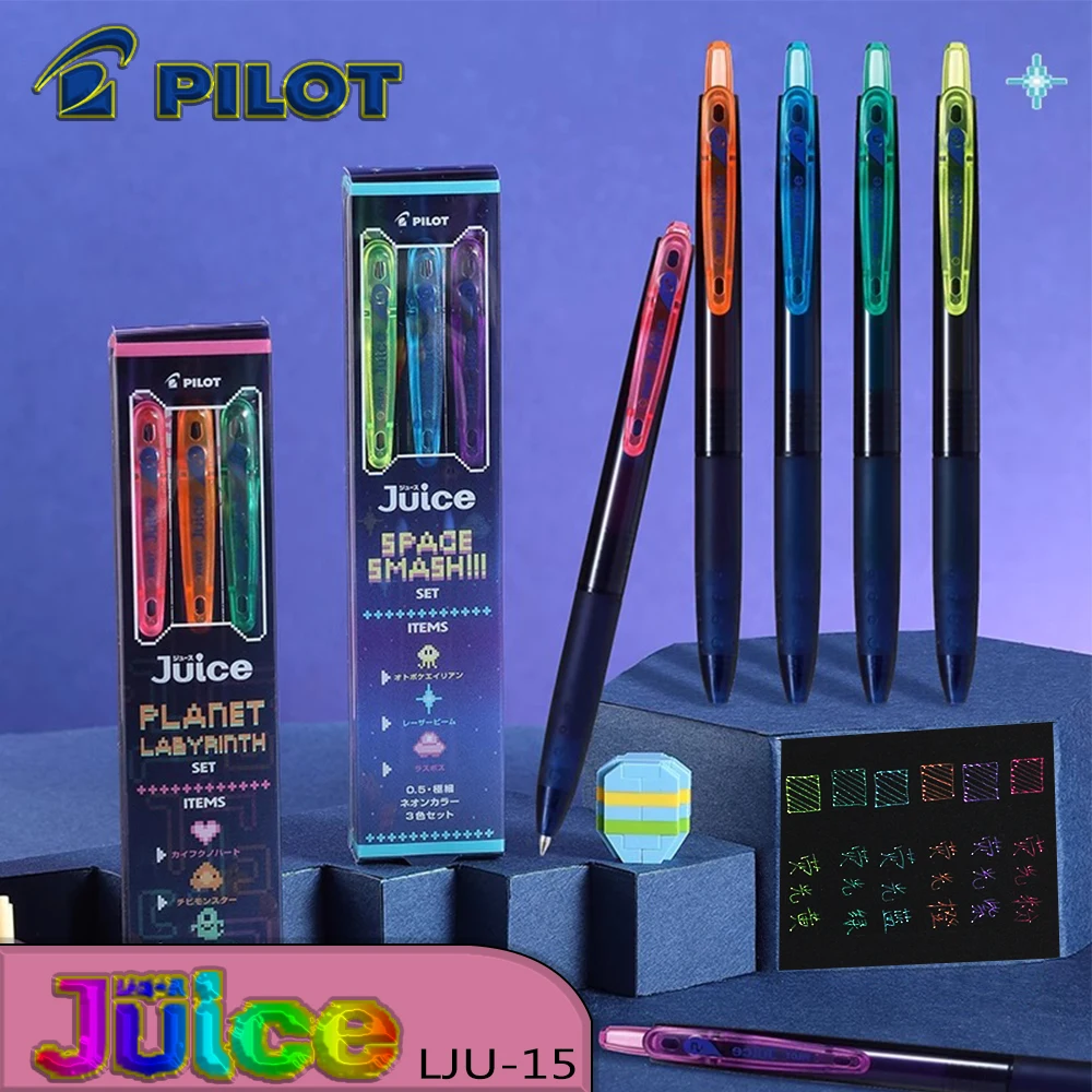 

3/6 шт. новые японские гелевые ручки PILOT Juice неоновый цвет, ограниченный маркер, ручки-роллеры, милые художественные канцелярские принадлежности, школьные принадлежности