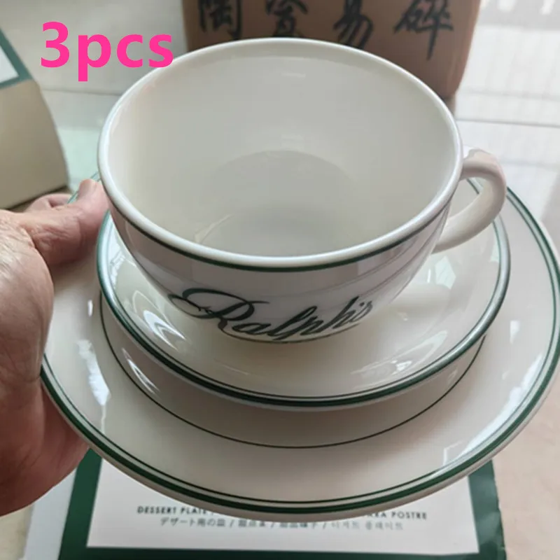 Cafetera verde Medieval de cerámica, taza de café y té de la tarde Vintage, plato Dim sum, vajilla, juego de cena de 1 pieza - 4 piezas