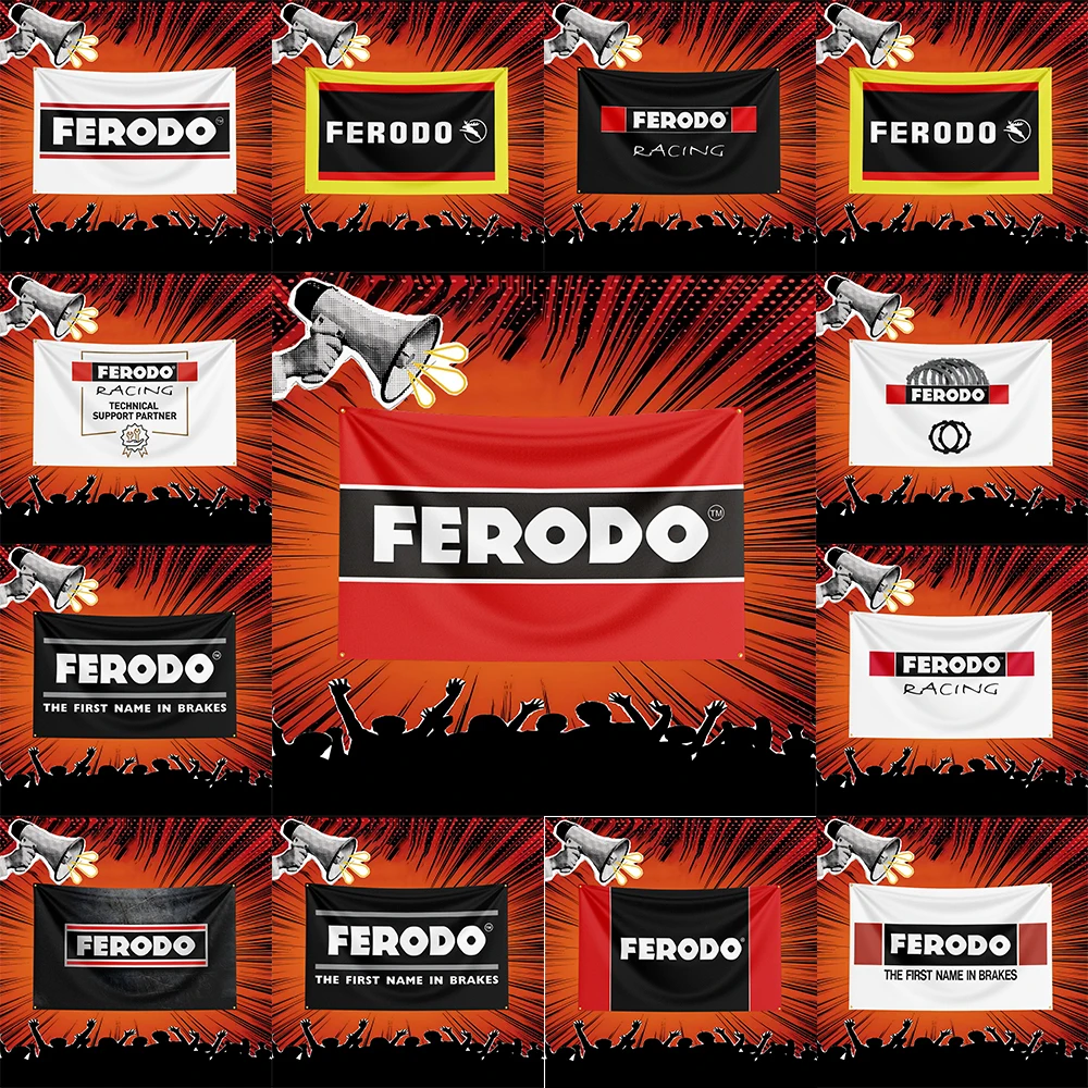Ferodo Brake Auto Parts Flag 3x5 FT Polyester Banner For Garage Workshop Wall Decor Mechanic Gift