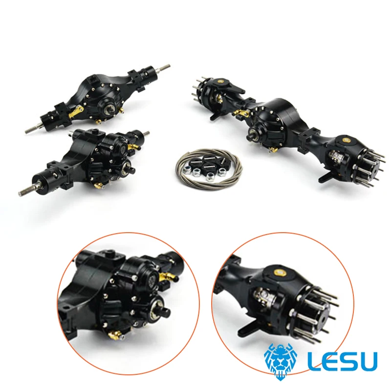 LESU Metal Axles differenziali Locks 1/14 RC 6 x6 Tractor Truck Tamiyay Model Outdoor Toys TH02051