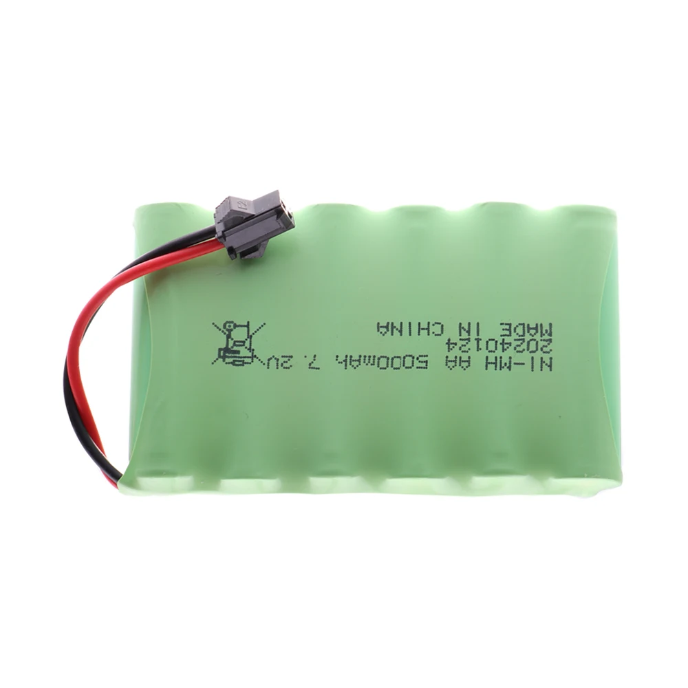 7.2V 5000mAh Nimh AA Battery pack with charger For Rc toys Cars Tanks Robots Gun parts 7.2V Rechargeable NI-MH battery SM plug