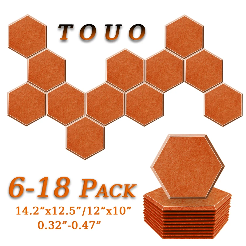 

TOUO Acoustic Panel Flame-Retardant Sound Insulation Material 6-18pc High-Density Sound Absorbing Ceiling Ktv Acoustic Treatment