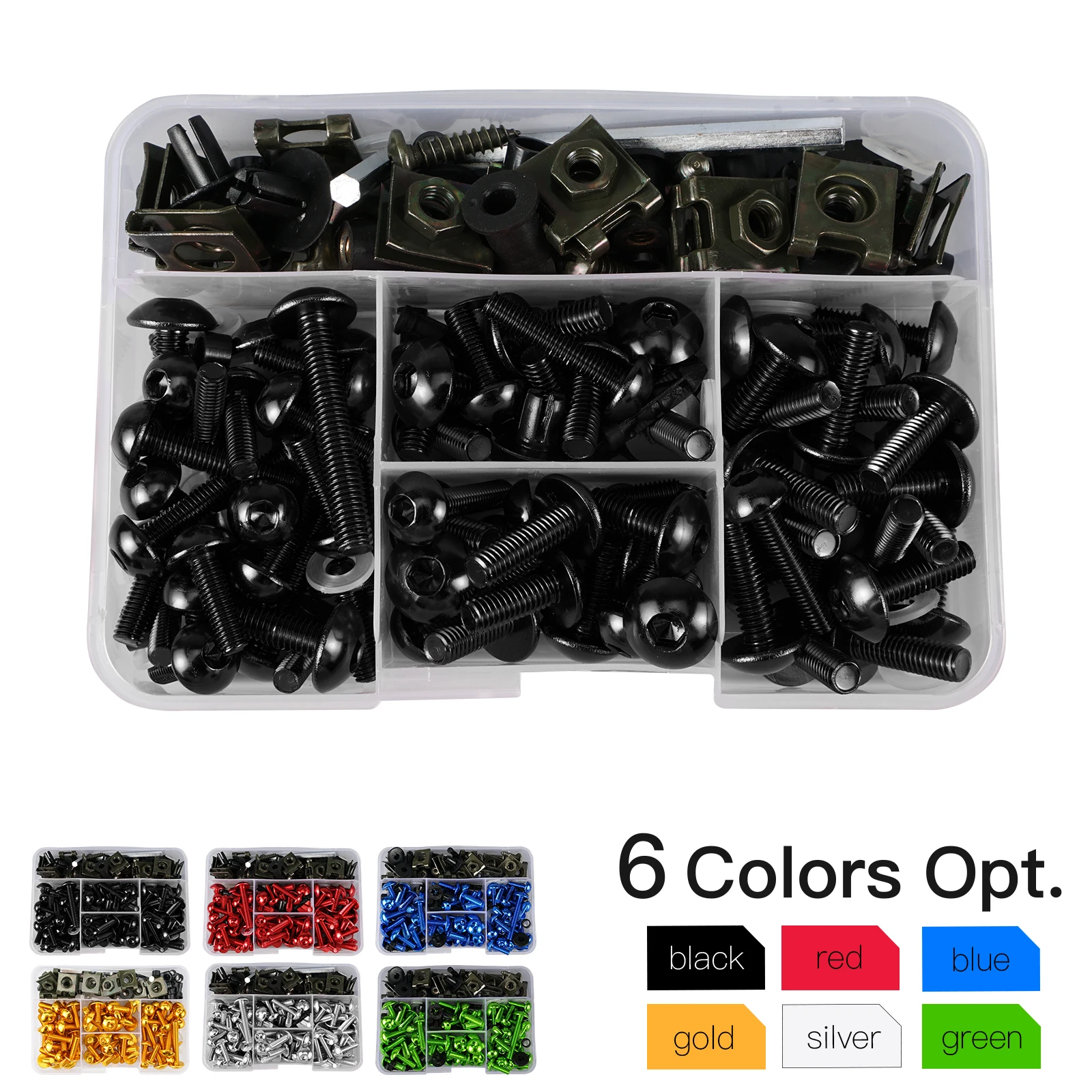 177PCS M5 M6 Screws Fairing Bolt Kit for Suzuki GSXR600 GSXR750 GSXR1000 GSX1300R GSX600F GSX750F SV1000 TL1000R/S DL650 DL1000