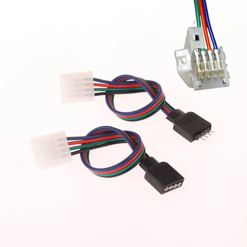 جديد 1/5 قطعة 4 موصل موصل ل RGBW شرائط ليد 16.5 سنتيمتر RGB 4 دبوس LED قطاع موصلات الضوء قطاع إلى محول الطاقة