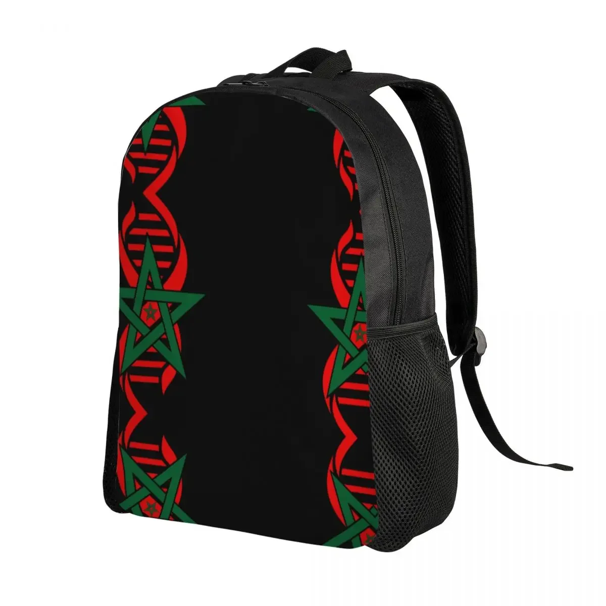 My DNA Is Moroccan Roots Travel Backpack Men Women School Computer Bookbag Morocco Flag Pride College Student Daypack Bags