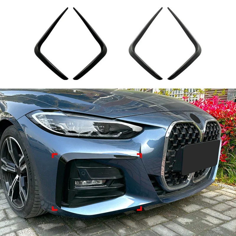 

For BMW 4 Series G22 G23 Sport 2020+ Front Bumper Lip Splitter Fog Lamp Grille Trim Cover Air Vent Car Accessory Kit Tool