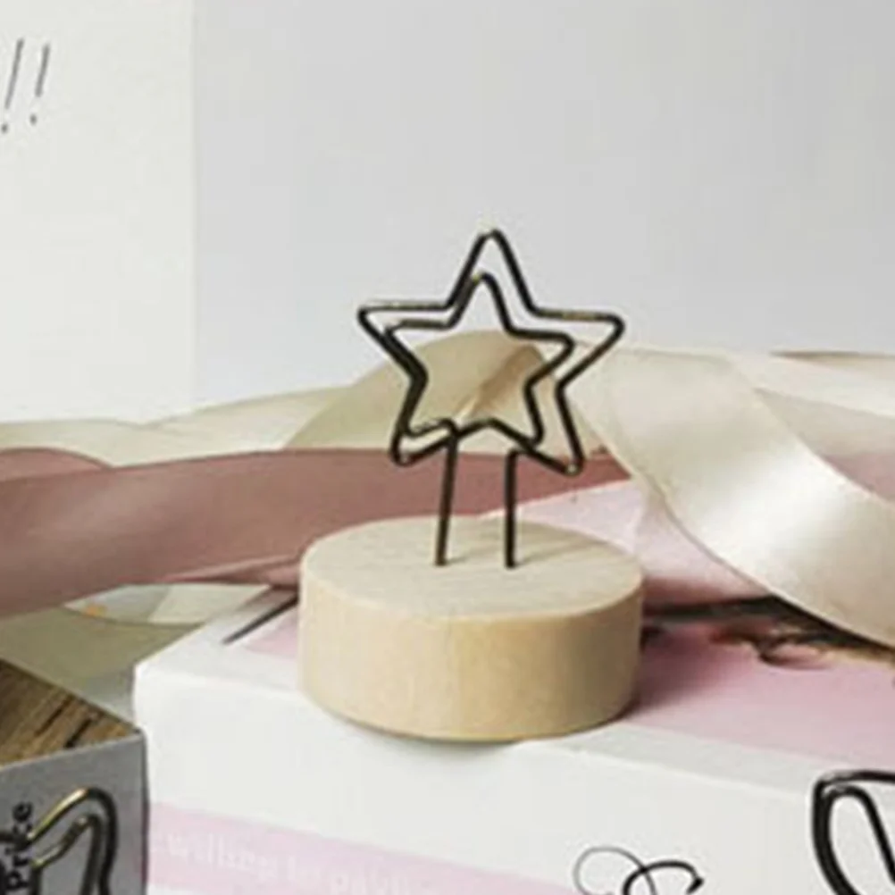 5Pcs Picture Clips Stand Reusable Tabletop Card Clip Elegant Place Card Holder for Christmas Wedding Centerpiece Display