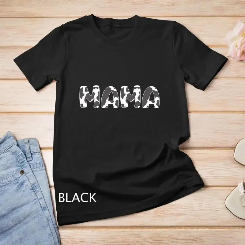 Mama Animal Print Cow Pattern Mother Day Cow Lovers Unisex T-Shirt