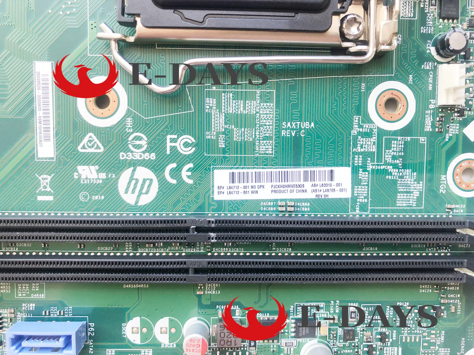 Imagem -02 - Placa-mãe de Mesa Remodelada para hp Prodesk 400 g6 Sff L63310001 L64712-001 L64712601 L49705-001 Lga 1151 Ddr4 Alta Qualidade