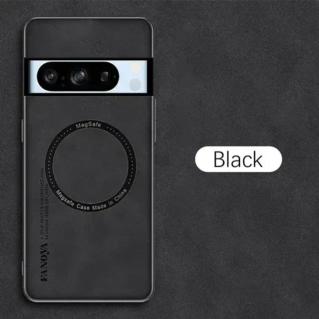 For Google Pixel 9 Pro 8 7 6 Case Soft PU Skin With Magnetic Protective Back Cover Case For Google Pixel 8A 7A 6A Phone Shell