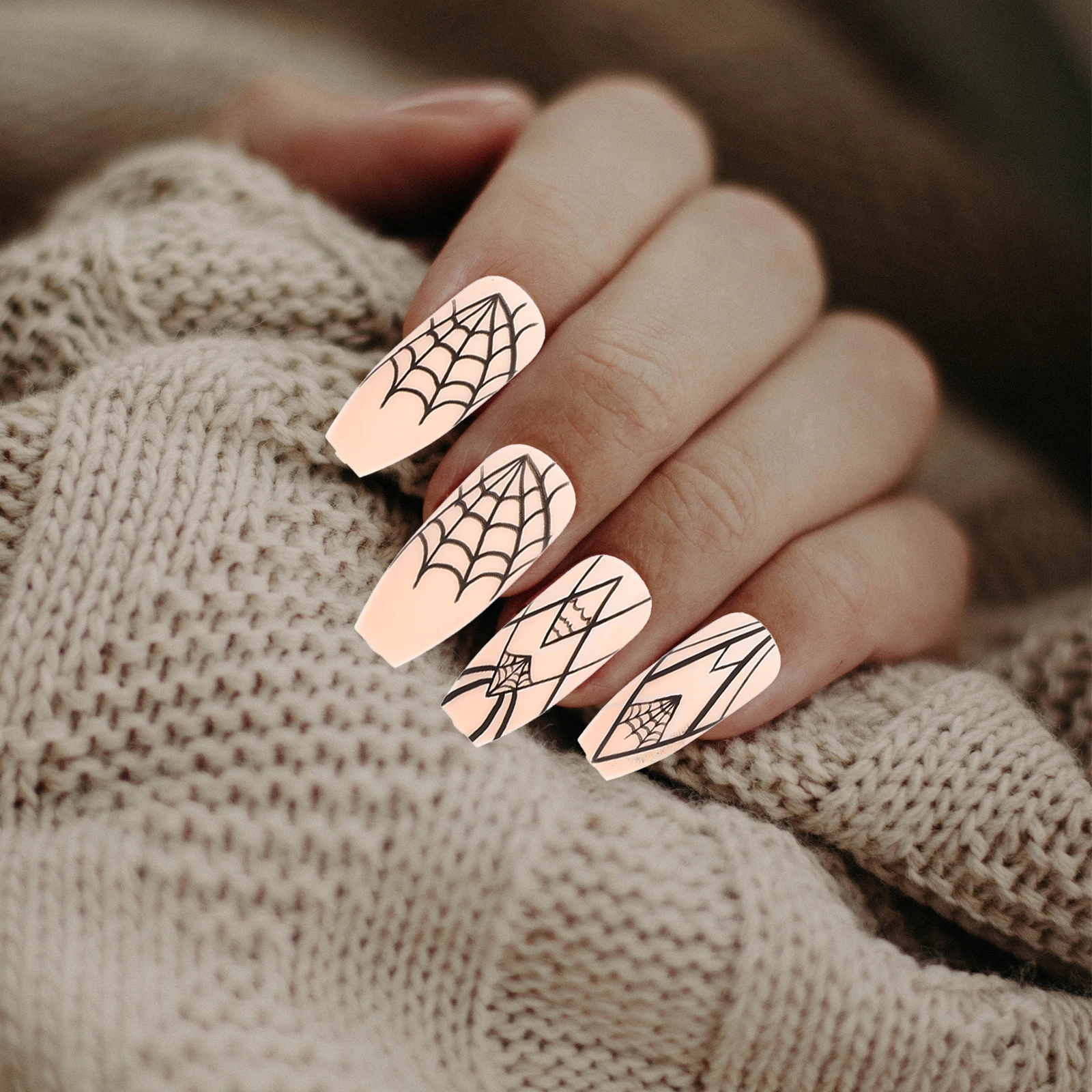

Fake Nail Art Patch Durable Nails Artificial Manicure Halloween False Press