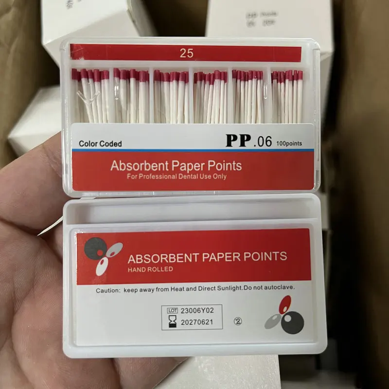 Dental Absorbent Paper Points 06 Taper 15#-40# Endodontics Treatment Cone Cleaning Root Canal Material