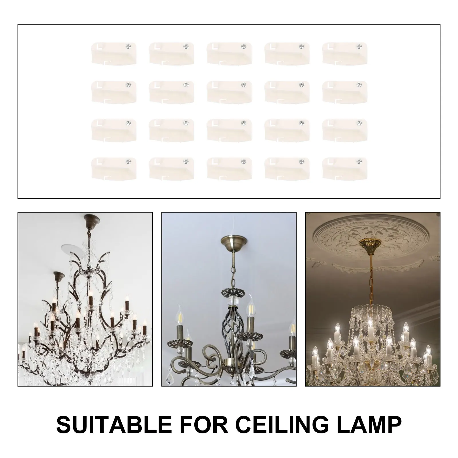 

25pcs Ceiling Lamp Clips Plastic Durable Fixing Accessories LED Lights Home Decor Easy Install Remove Compatible Most Lamps