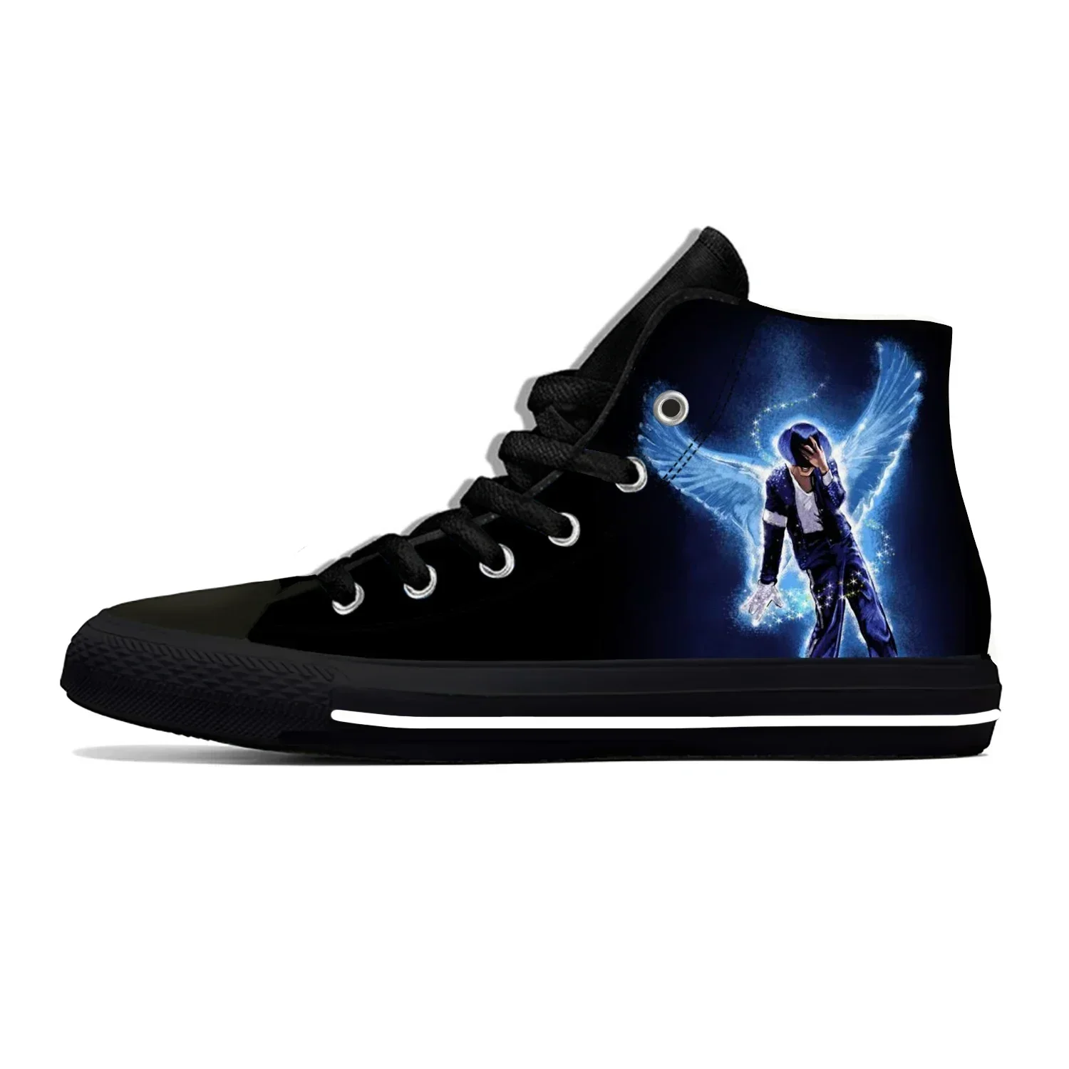 King of Pop Michael Jackson Rock Music Fashion Casual Cloth Shoes High Top Lightweight Breathable 3D Print Men Women Sneakers