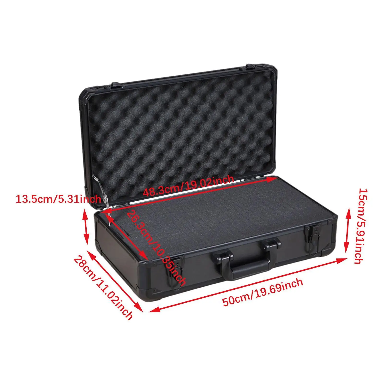 Portable Tool Box with Mesh Pocket Suitcase Handheld Container Carrier Protector