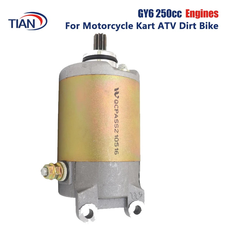 

Motorcycle Electrical Starter Motor For GY6 250cc CH250CC CH250 Quad Scooter ATV Dirt Bike Engines