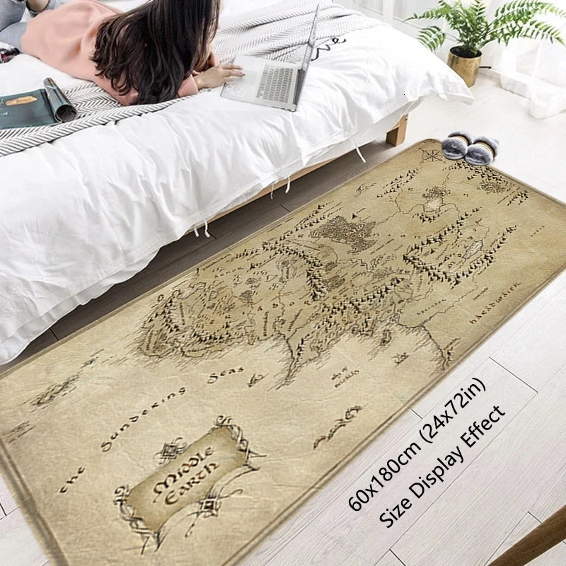 Bedside Carpets Lord of Rings Rugs Foot Carpets Entrance Doormat Floor Mats Anti Slip Bathroom Mat Home Kitchen Hallway Decor