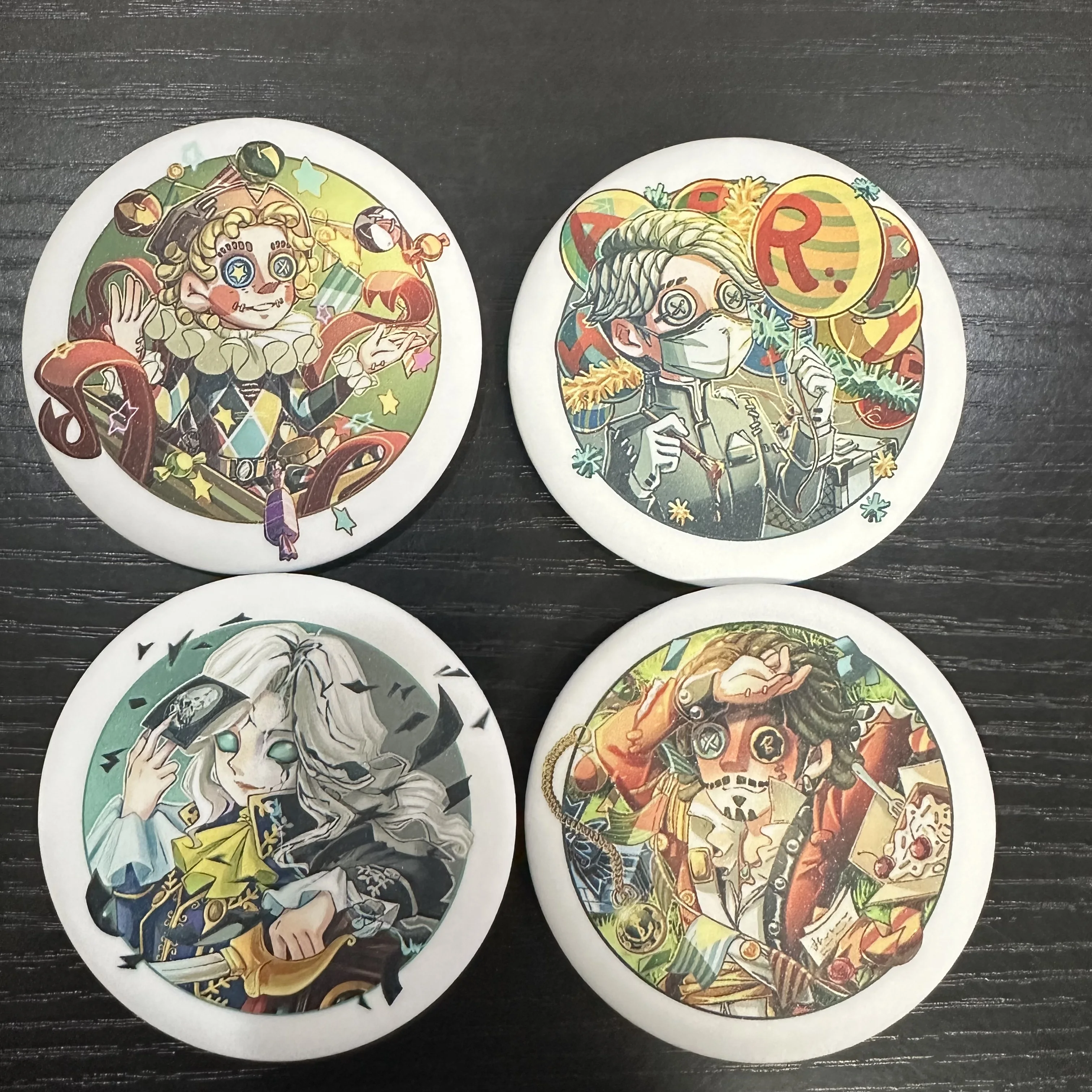 Game Identity Ⅴ Figure Aesop Carl Mike Morton Norton Campbell Cosplay Metal Badge Kawaii Bag Pins Fans Christmas Gifts Brooch