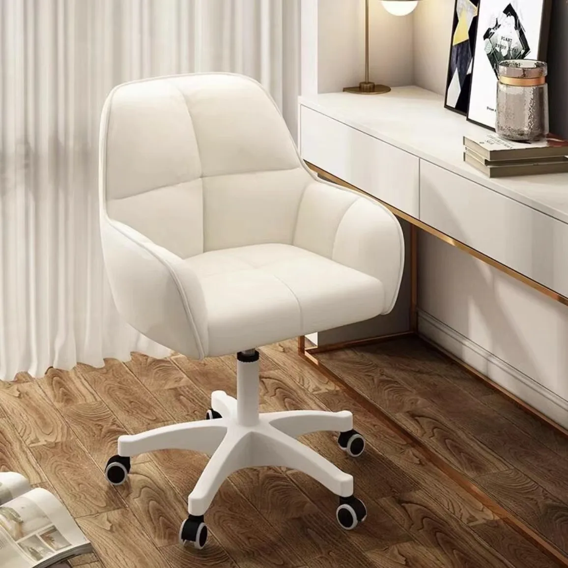 

*/-Chair Comfortable Sedentary Dormitory Computer Chair Home Comfortable Study Desk Office Chair Girls Bedroom Makeup