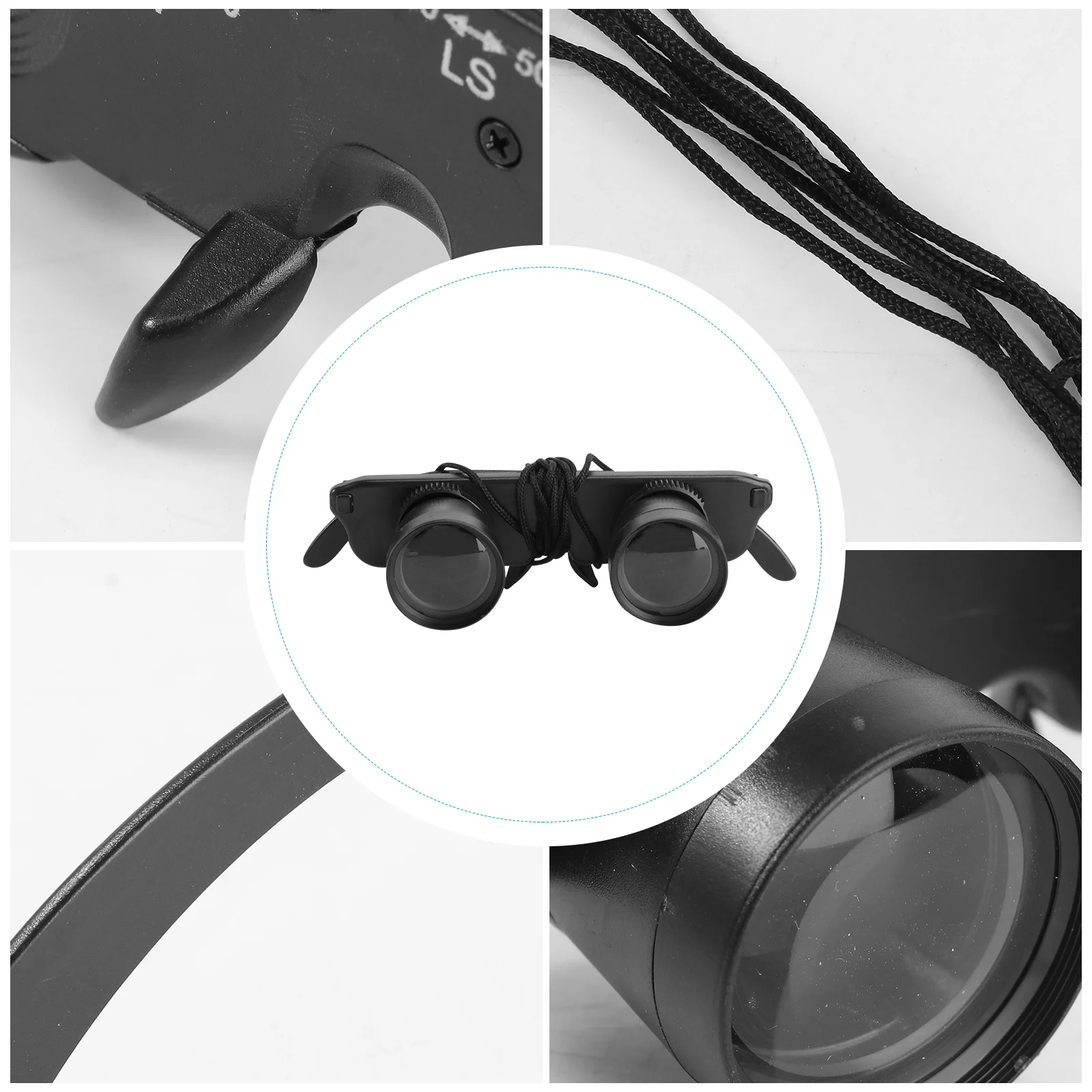 

Glasses with Attached Far Mirror Fishing Gear Sightseeing Magnifier Clear