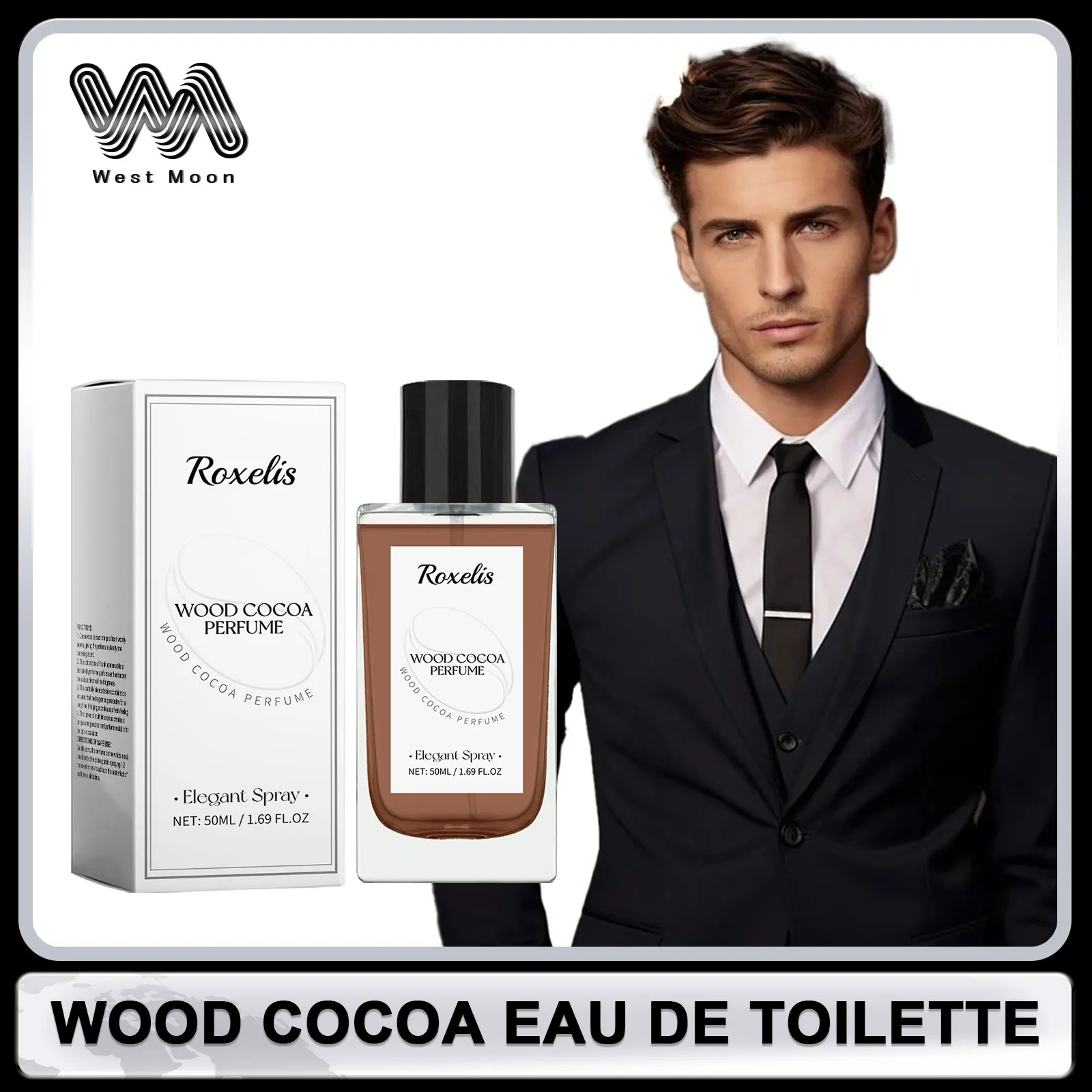 

Cocoa Perfume Long Lasting Wood Fragrance Perfume Add on Charms Men Perfume Confidence Boost Attract Women Sandalwood Perfume