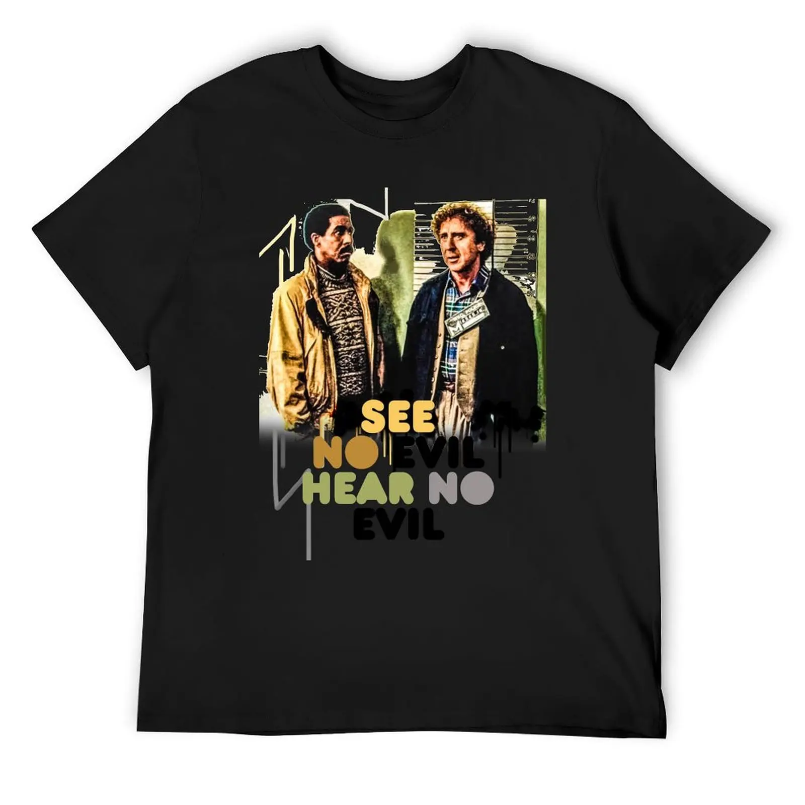 see no evil hear no evil film print T-Shirt man t shirt custom shirt customs mens tall t shirts