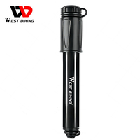 WEST BIKING Mini Aluminum Alloy Bicycle Hand Air Pump, Tire Inflator, Schrader Presta Valve, MTB Road Cycling Pump, 100Psi