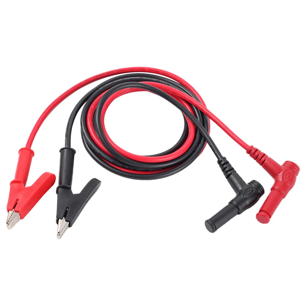 

20A Dual Probe Crocodile Clip For Multimeter Measure Tool Alligator Clip to Banana Plug Test Cable Lead Connector 100CM