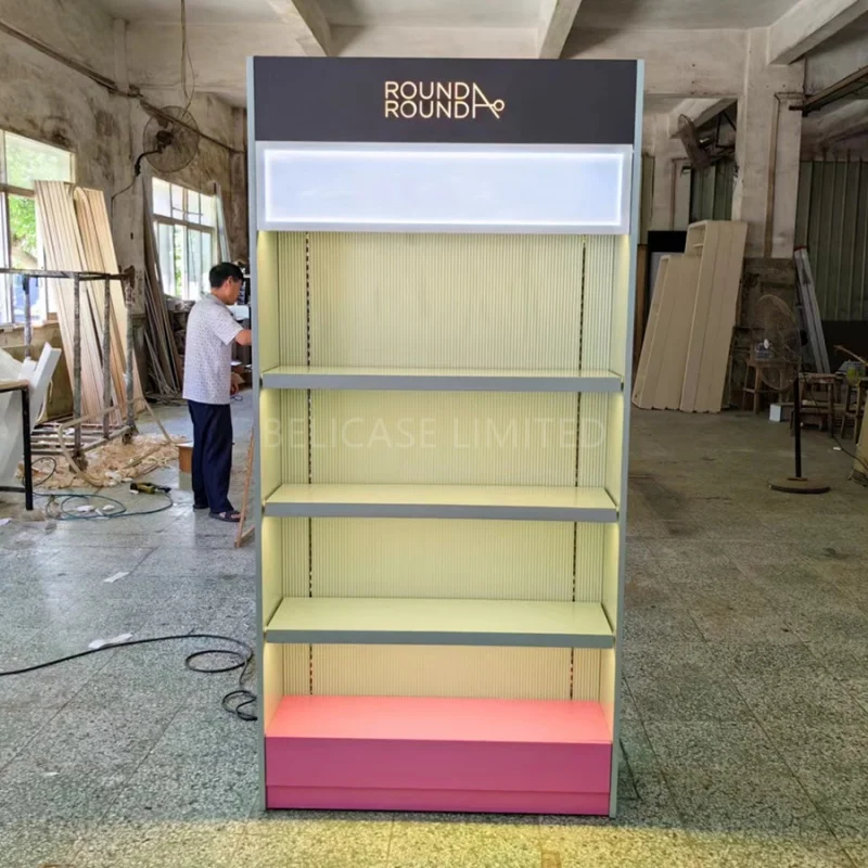 custom，Customized Custom Cosmetics Display Showcase Makeup Shelves Cabinet Beauty Shop